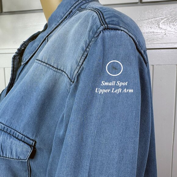 C est. 1946 Blue Chambray Button Down Shirt 18/20W. Oh So Comfy! - Picture 10 of 12